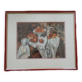 Reproduction encadrée Nature morte aux pommes Paul Cezanne