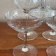 10 glass engraved glass champagne cup, 2 sizes