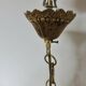 suspension style empire in gilded bronze and speckled frosted glass