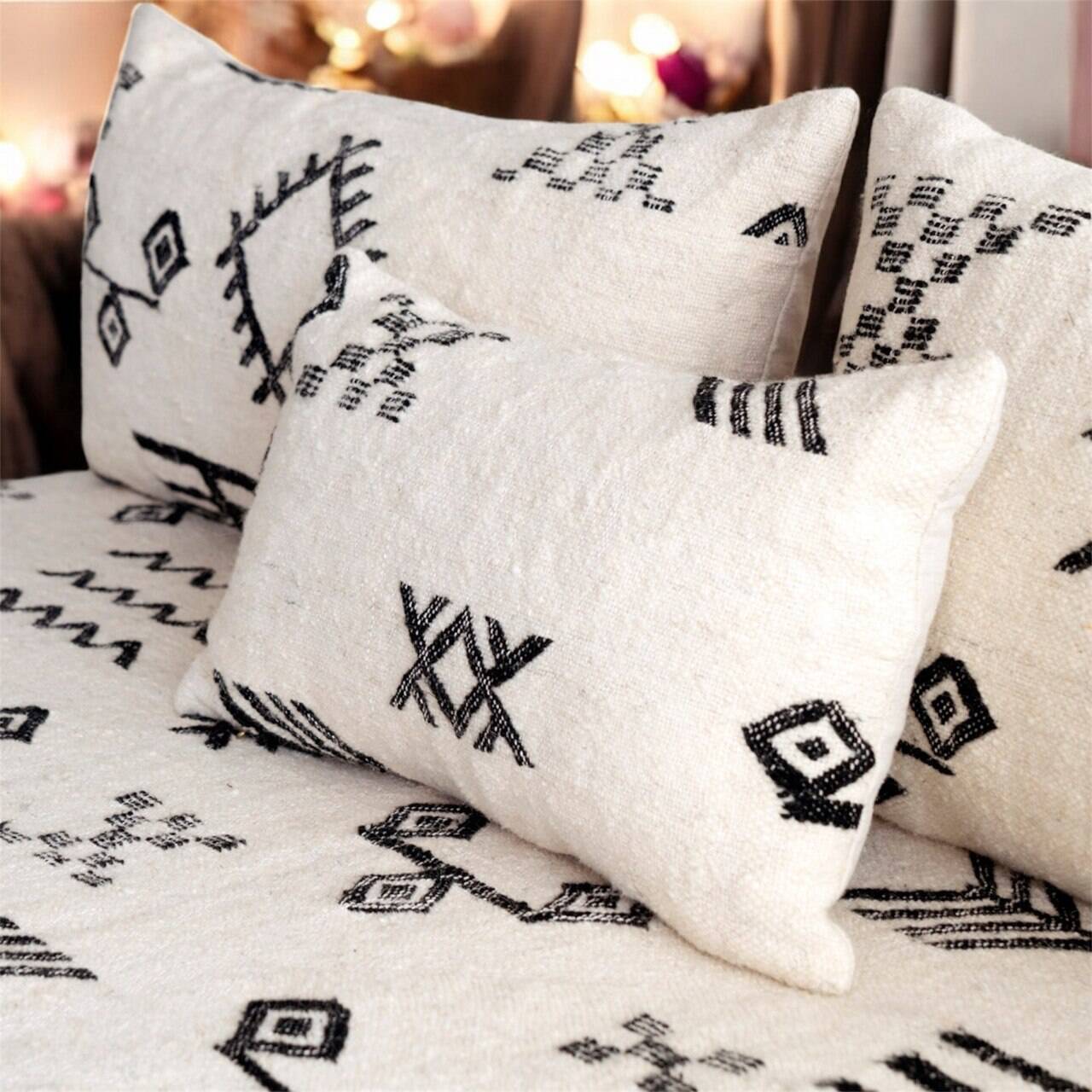 Handmade Moroccan Floor Sofa – Bjaad Wool, Berber Design