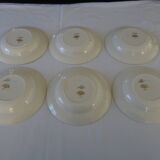 Deep plates, opaque porcelain, digoin sarreguemines, pasteur pattern