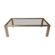 Coffee table with square tubular structure and smoked glass - 1970