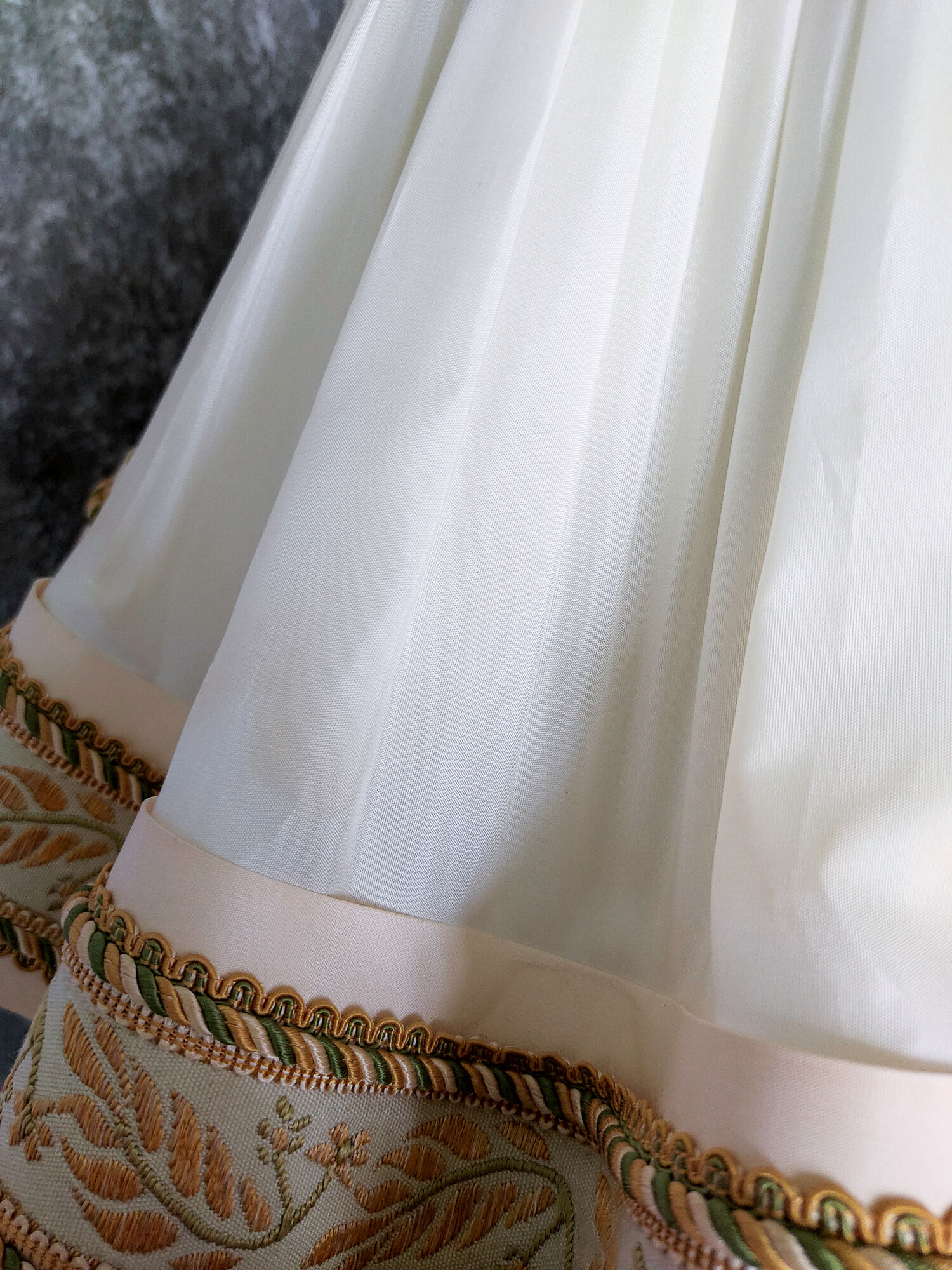 Bronze lamp and petticoats