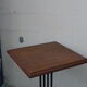 Table Bistro square wooden base metal vintage 1950/60