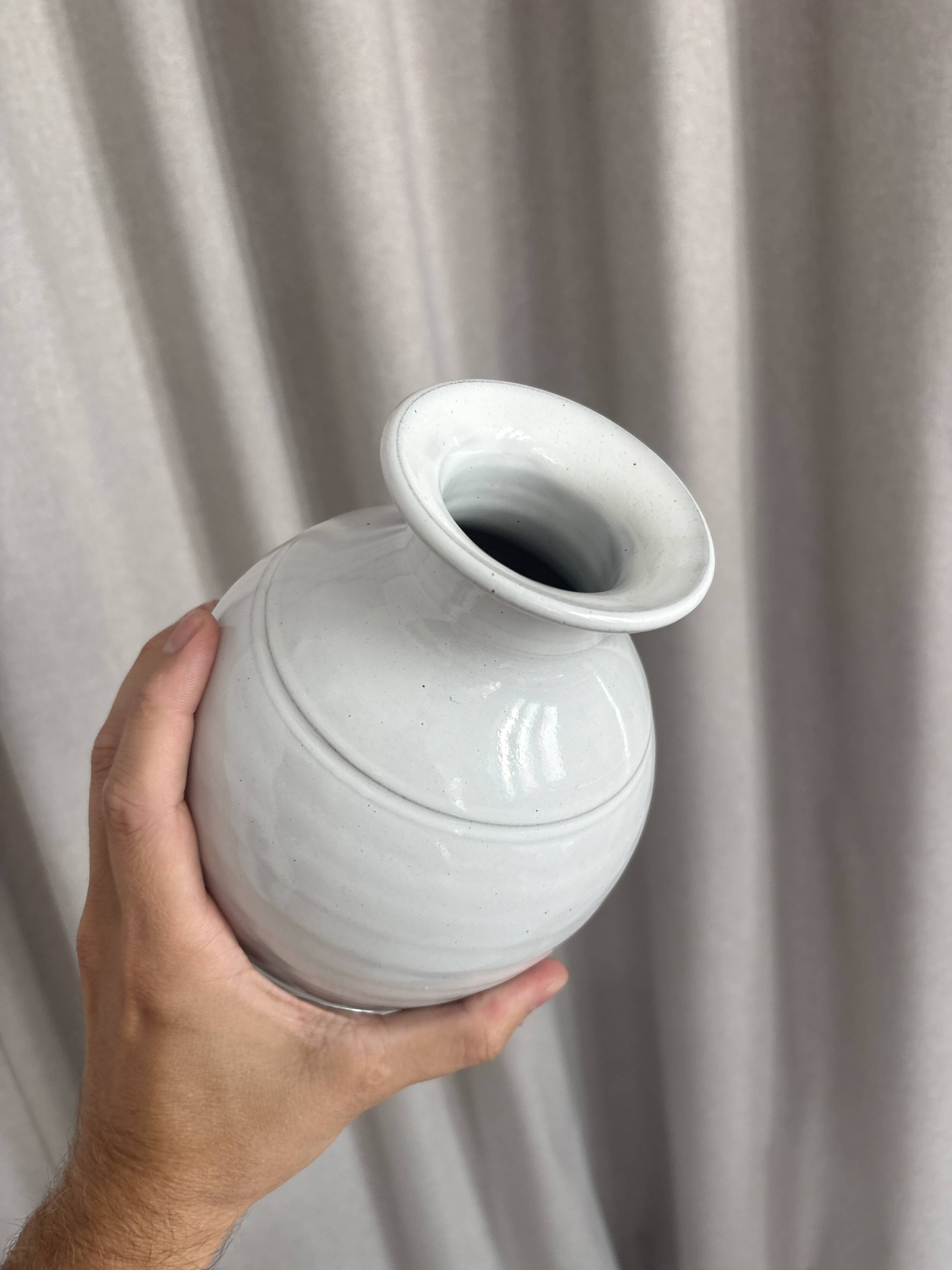 vintage vase made of hand-turned ceramic