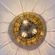 Venetian Murano caged glass flush mount with large bubbles, 1960s