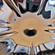 6 coupes  à glace vintage en inox,et forme de fleur