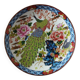 Japan decorative plate, Imari style, peacock and peony décor