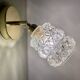 Vintage molded glass globe wall light