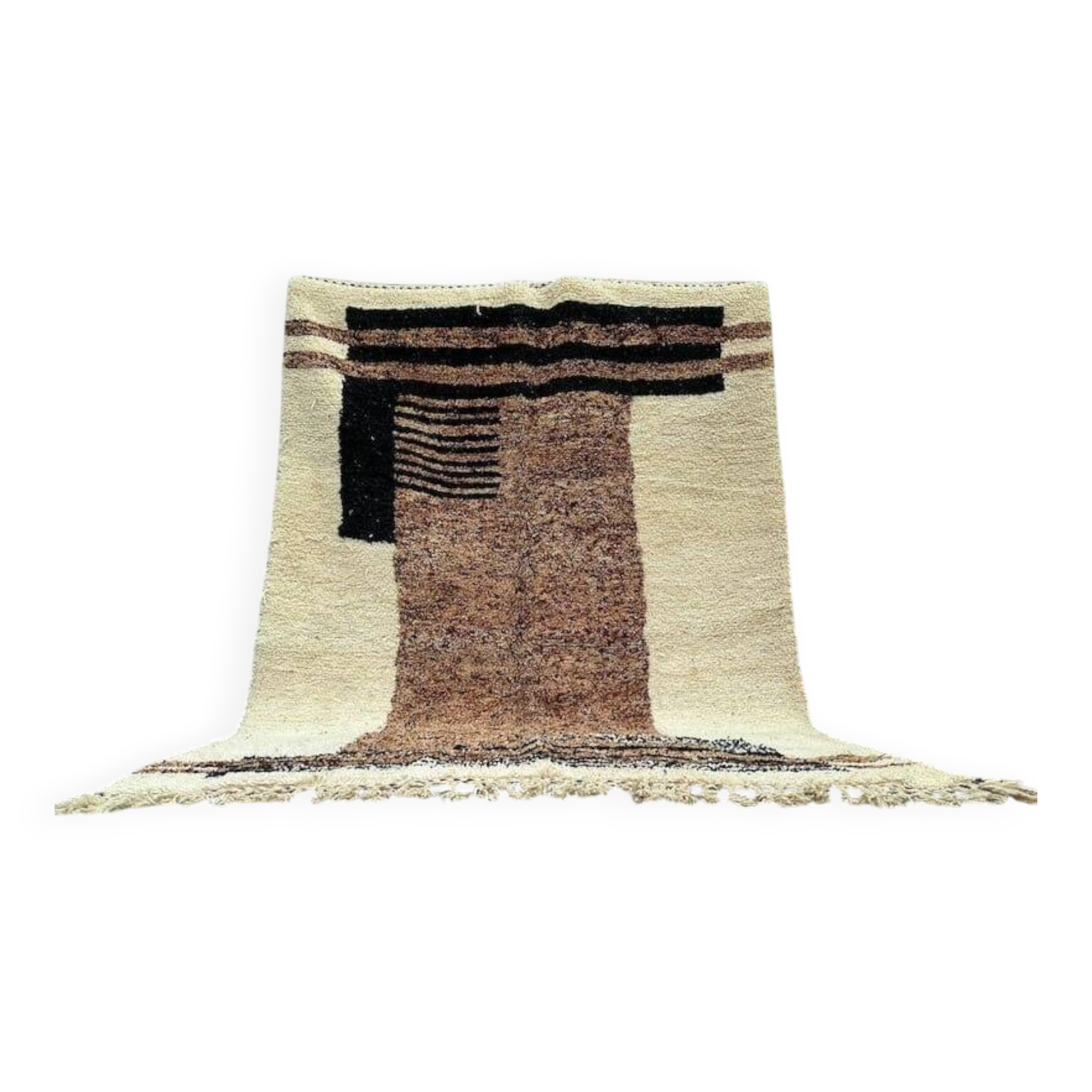 Handmade traditional pure wool Berber rug size 2/3m.