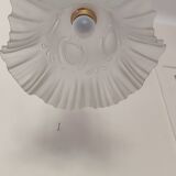 Pendant light with old glass tulip