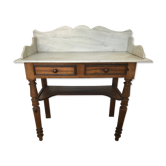 Vintage marble and pine dressing table