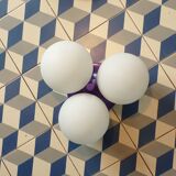 Italian ceiling light 3 lights 1970 purple