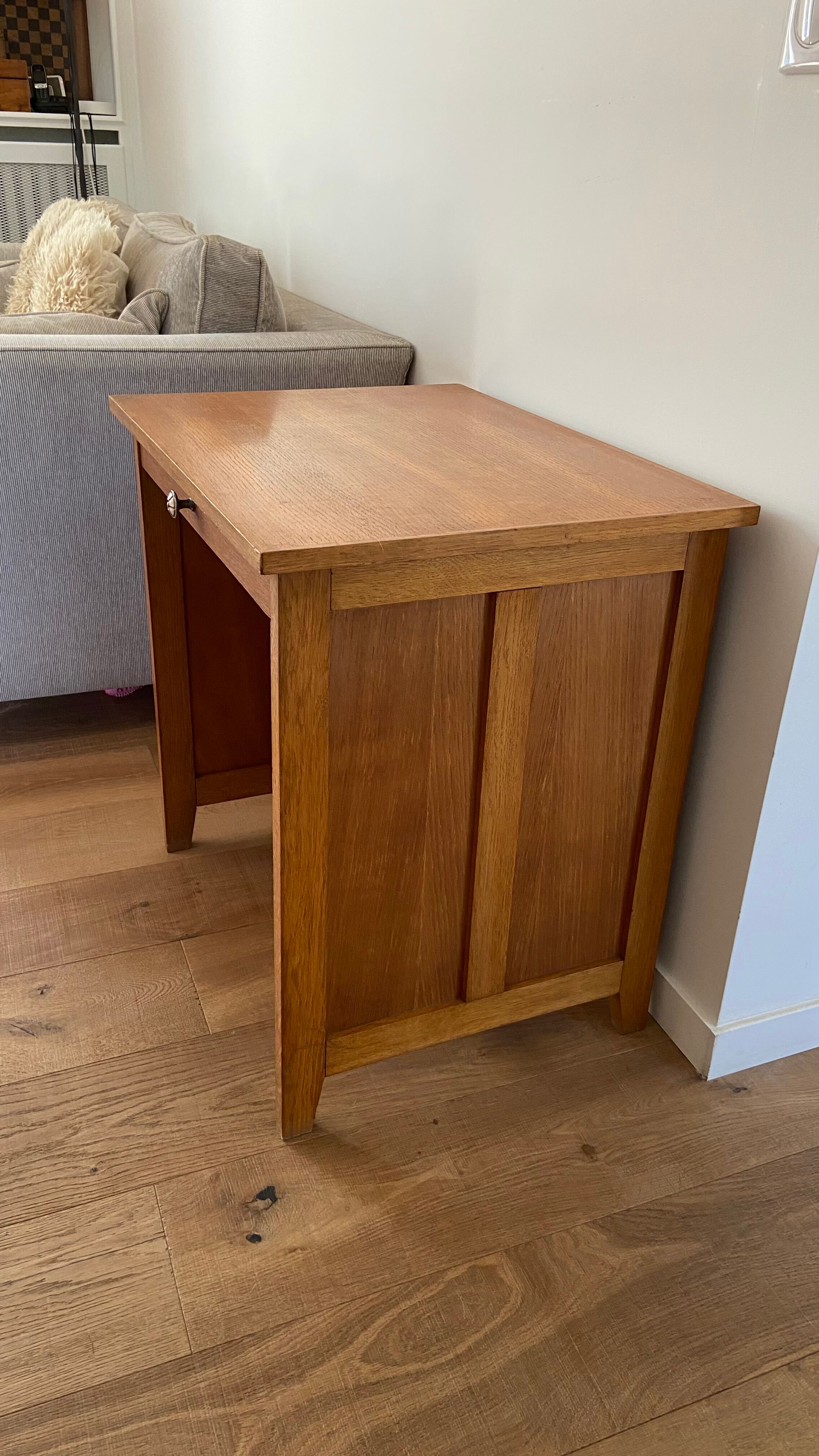 1950s vintage children's desk in light oak