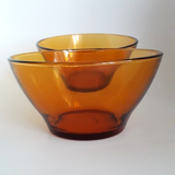 Set of amber duralex bowls