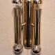 Mid century pair of Italian 4-light brass wall lamps, 1960s