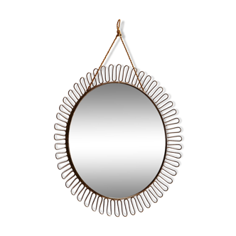 Brass framed mirror by Josef Frank
