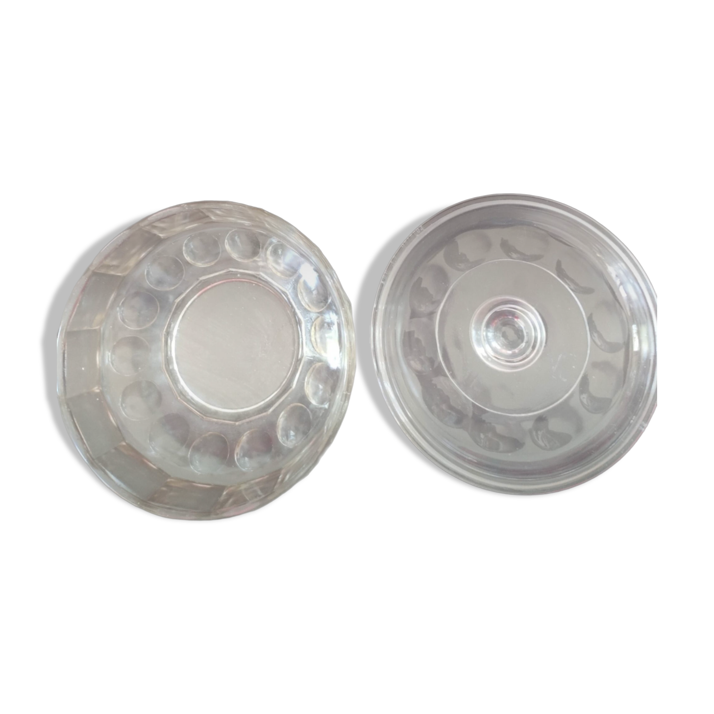 Glass salad bowl + lid