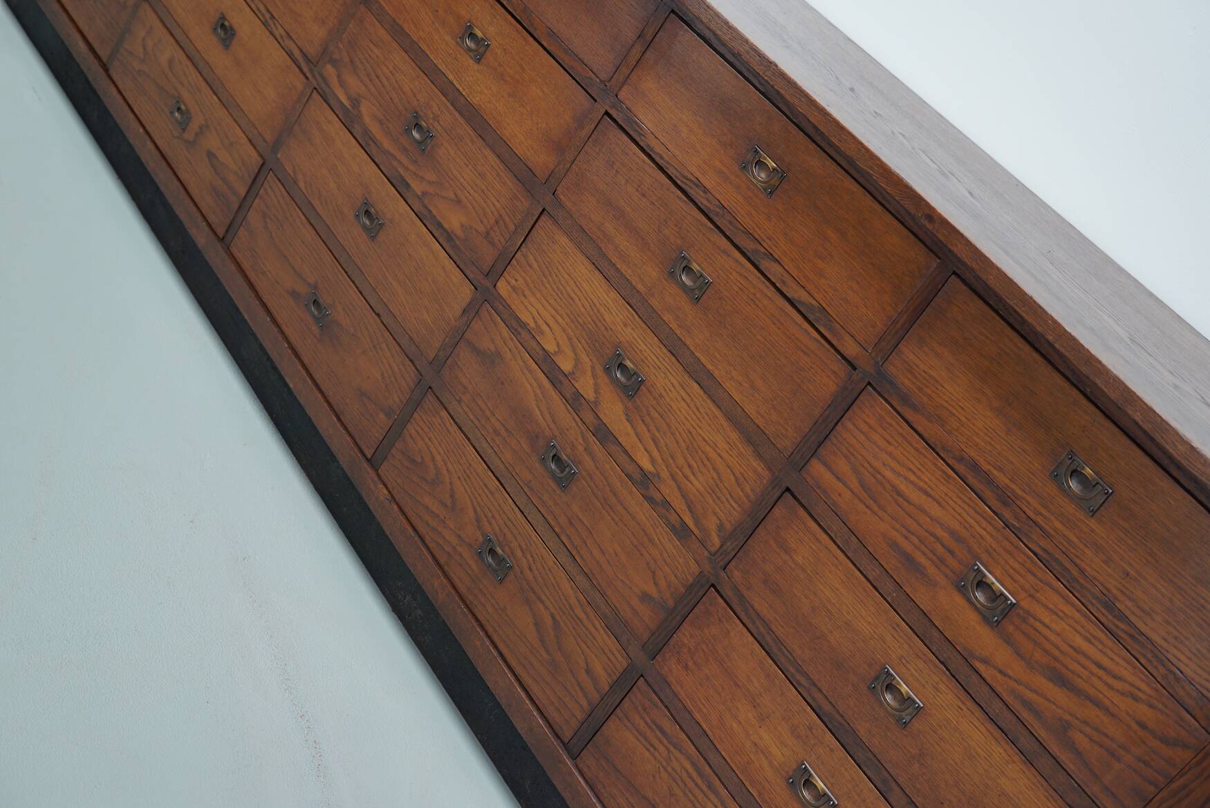 Large Art Deco Dutch Oak Apothecary / Filing Cabinet or Sideboard, 1930s