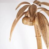 Rattan "coconut/palm" floor lamp