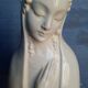 Buste vierge ceramique blanche / ecru ep 1950
