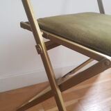 Velvet folding chair