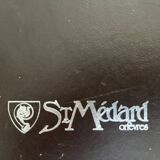 Trivet in cut glass and silver metal