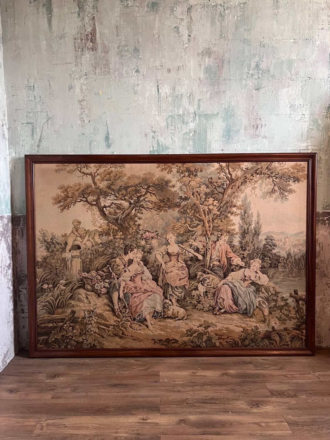 Vintage Framed Wall Tapestry