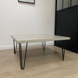 Polished concrete coffee table