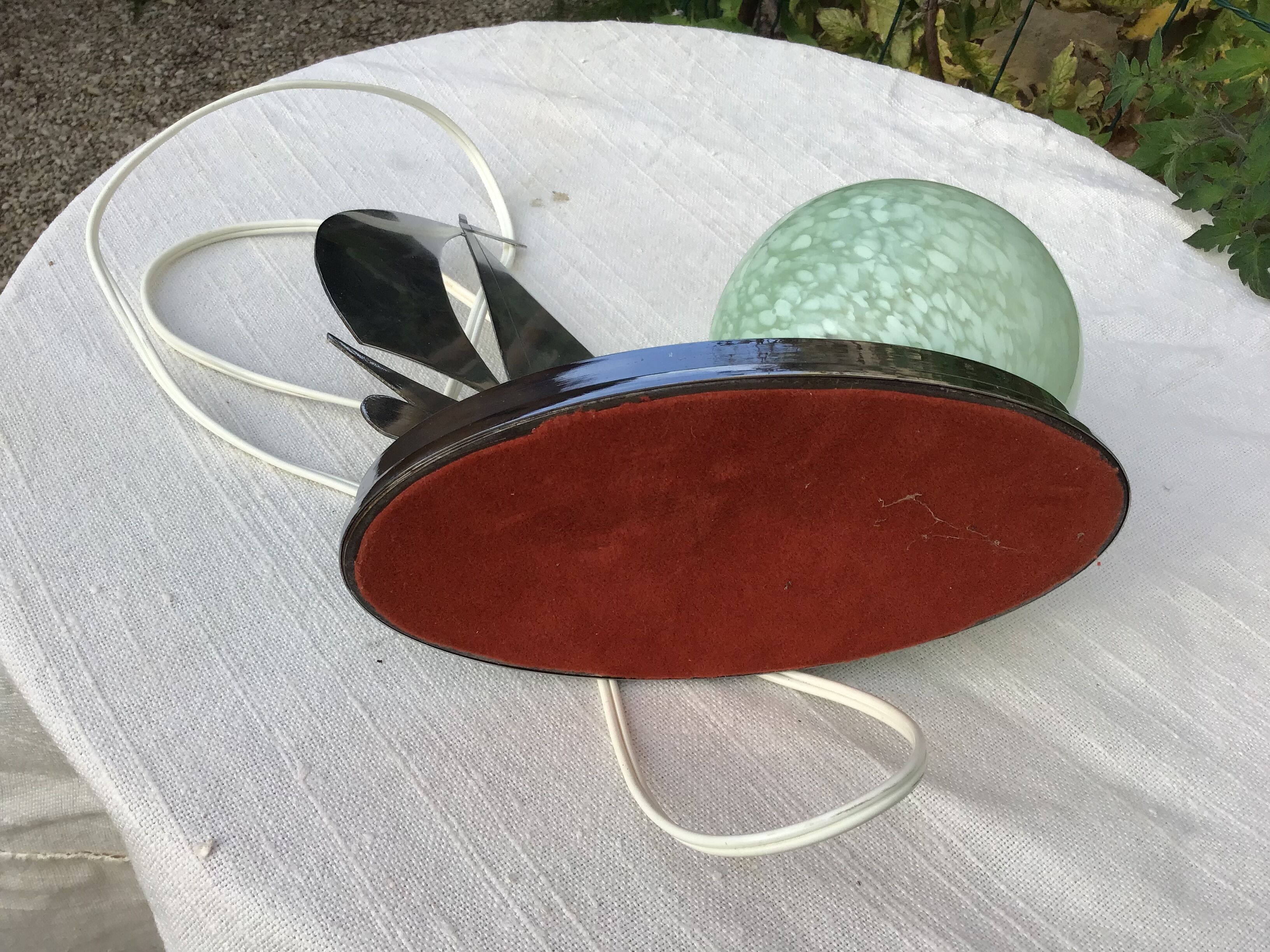 Table lamp sailboat ball clichy
