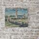 Painting - Oil on canvas Breton Village Signed Louis Hayaux (1897 - 1982)