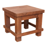 Old small Burmese teak workshop bedside table