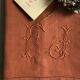 Old cloth in pure washed linen tinted in earthen