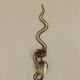 Pair of Egyptian Revival Style Engraved Brass Cobra Sconces