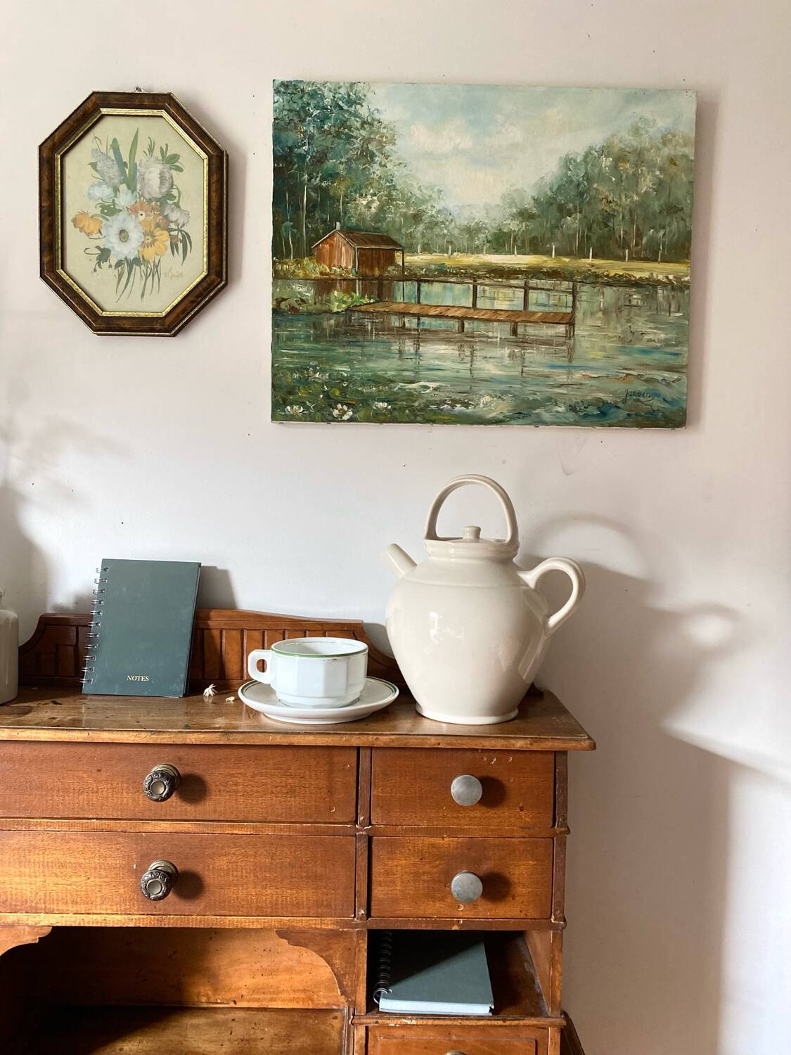 Vintage landscape oil on canvas