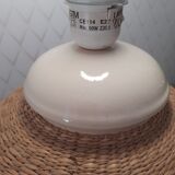 Ceramic lamp base and vegetable fiber