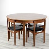 Midcentury Extending Round Teak Table And Chairs From Nathan. Modern / Dani