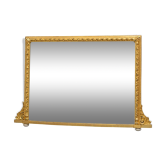 Victorian wall mirror in gilded wood 107x83cm