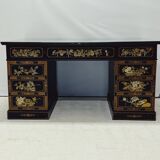 Vintage Chinese Desk with Glass Top