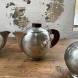 Art Deco pewter teapot set René Delavan