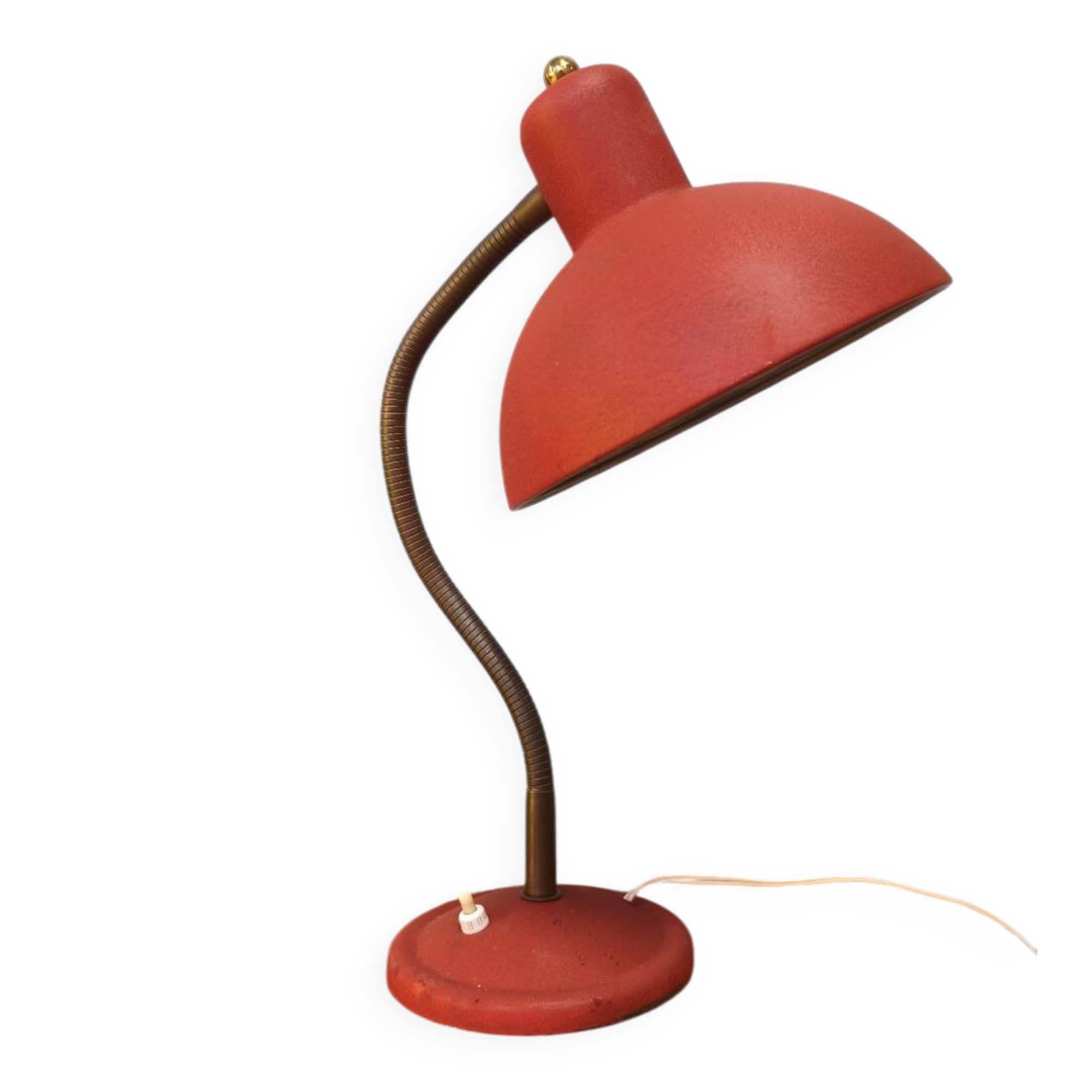 Vintage desk lamp with a swan neck from the 1950s.