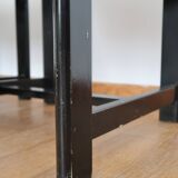 6 black lacquered and terry chairs