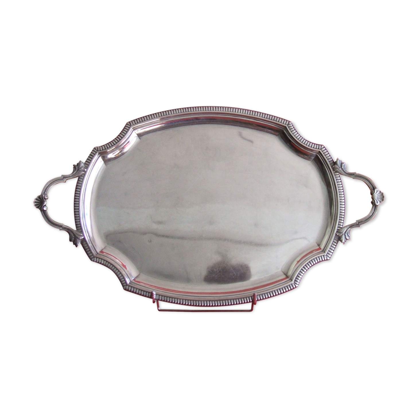 Louis XVI style silver metal plateau
