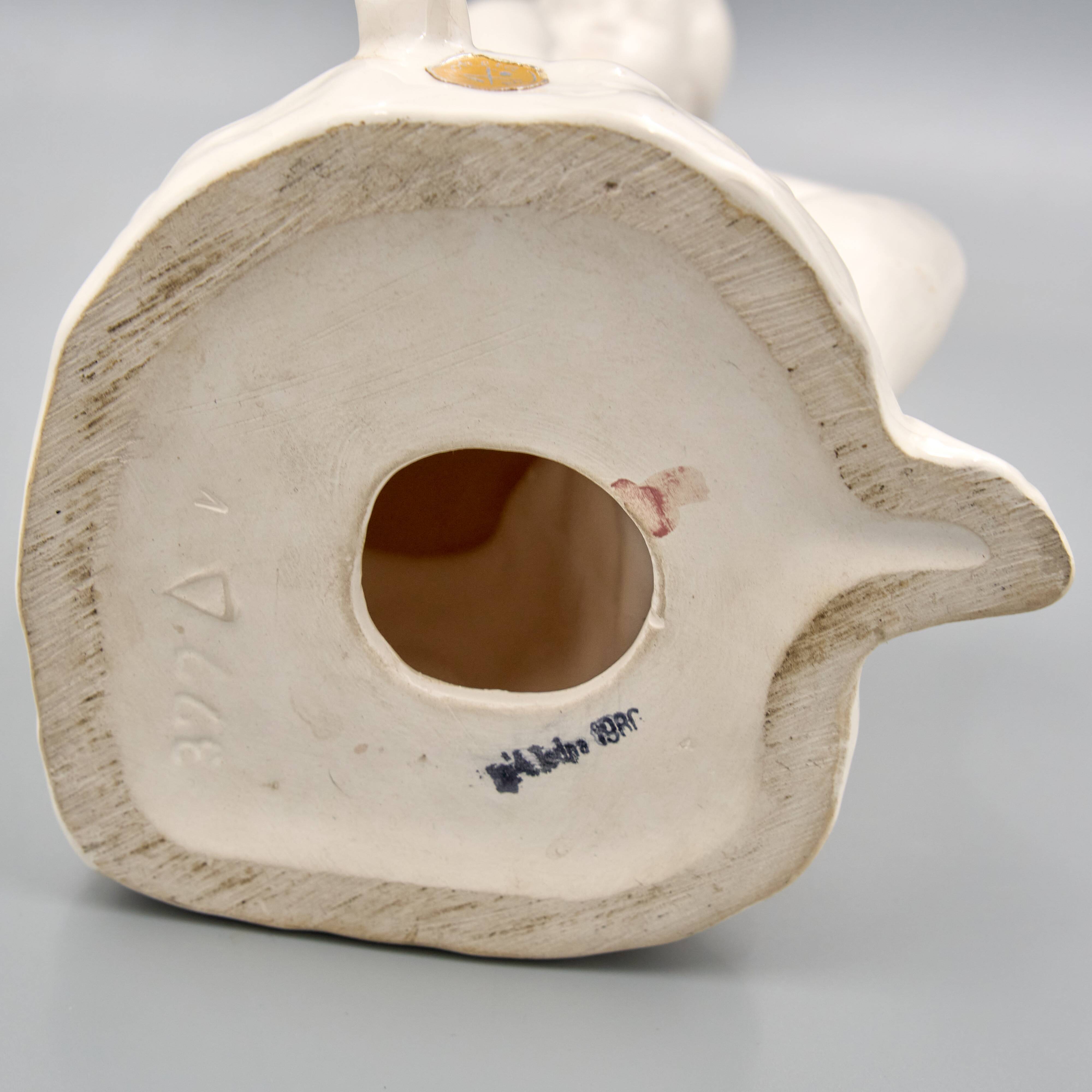 Ceramic Woman Figure, Jihokera Bechyně, 1986, Czechoslovakia