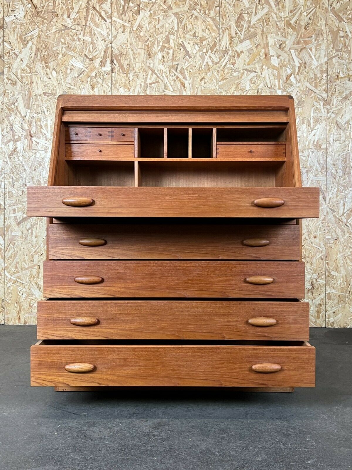 60s 70s Teak Secretary Danish Modern Desk Dyrlund Design Denmark 60s 70s
