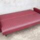 Sofa vintage red leatherette convertible