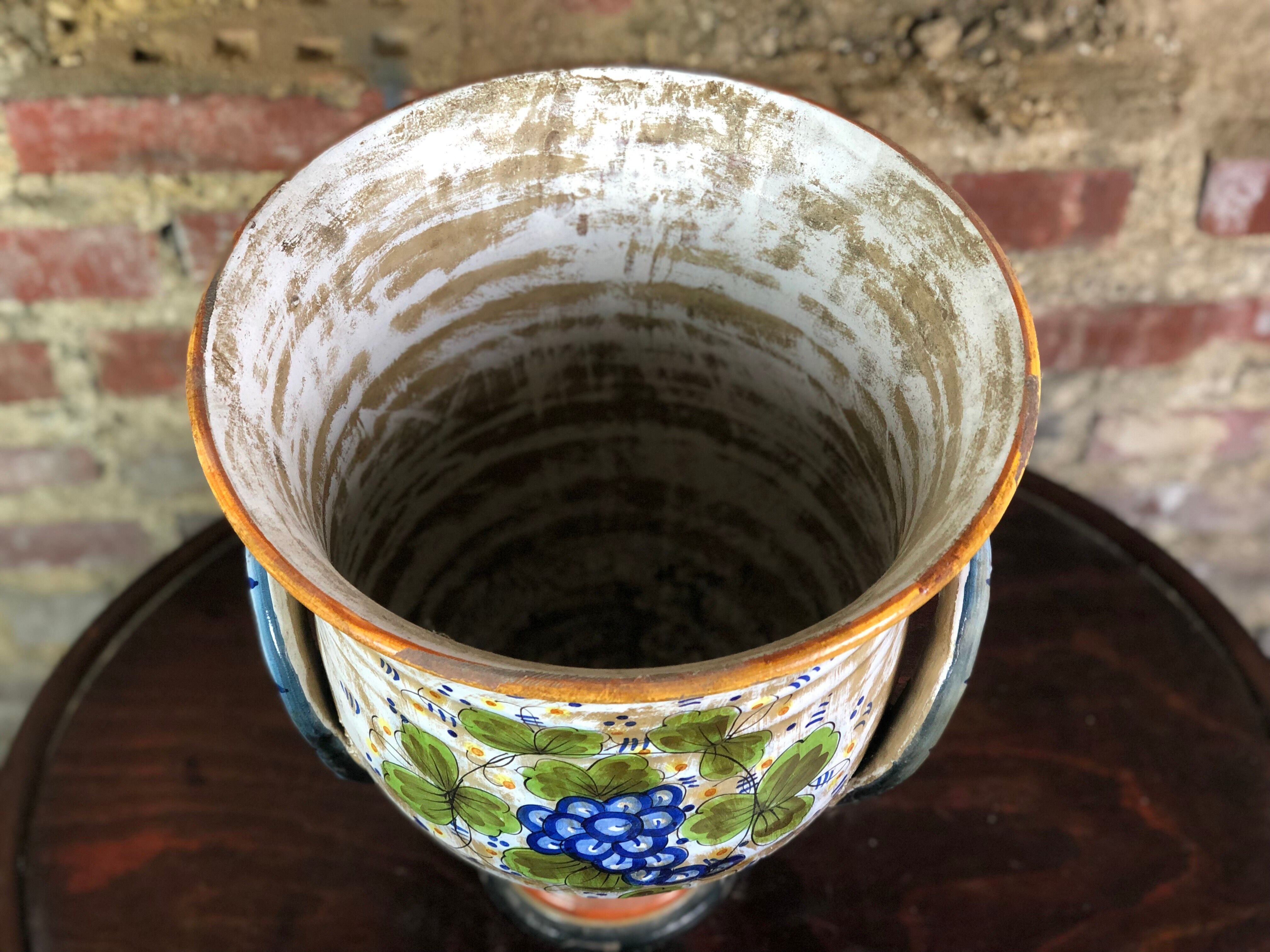 Vintage Medici style ceramic vase "Vino Dolce"