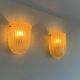 Pair of vintage murano wall lights, zonca italy 1970