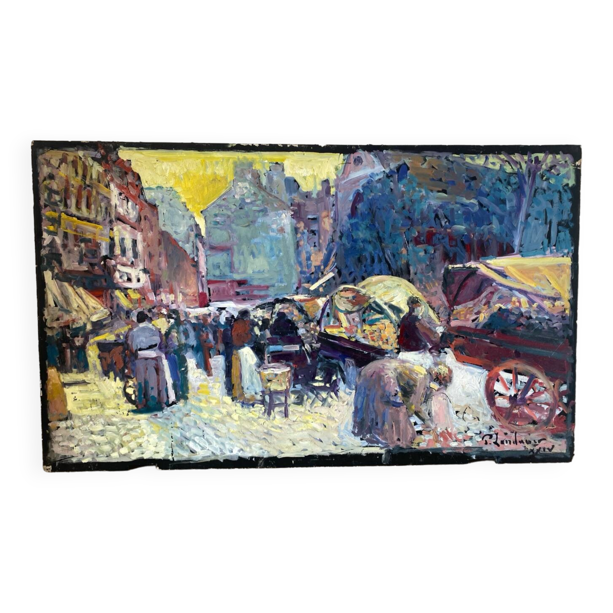 Jour de marché Parisien signé Landauer