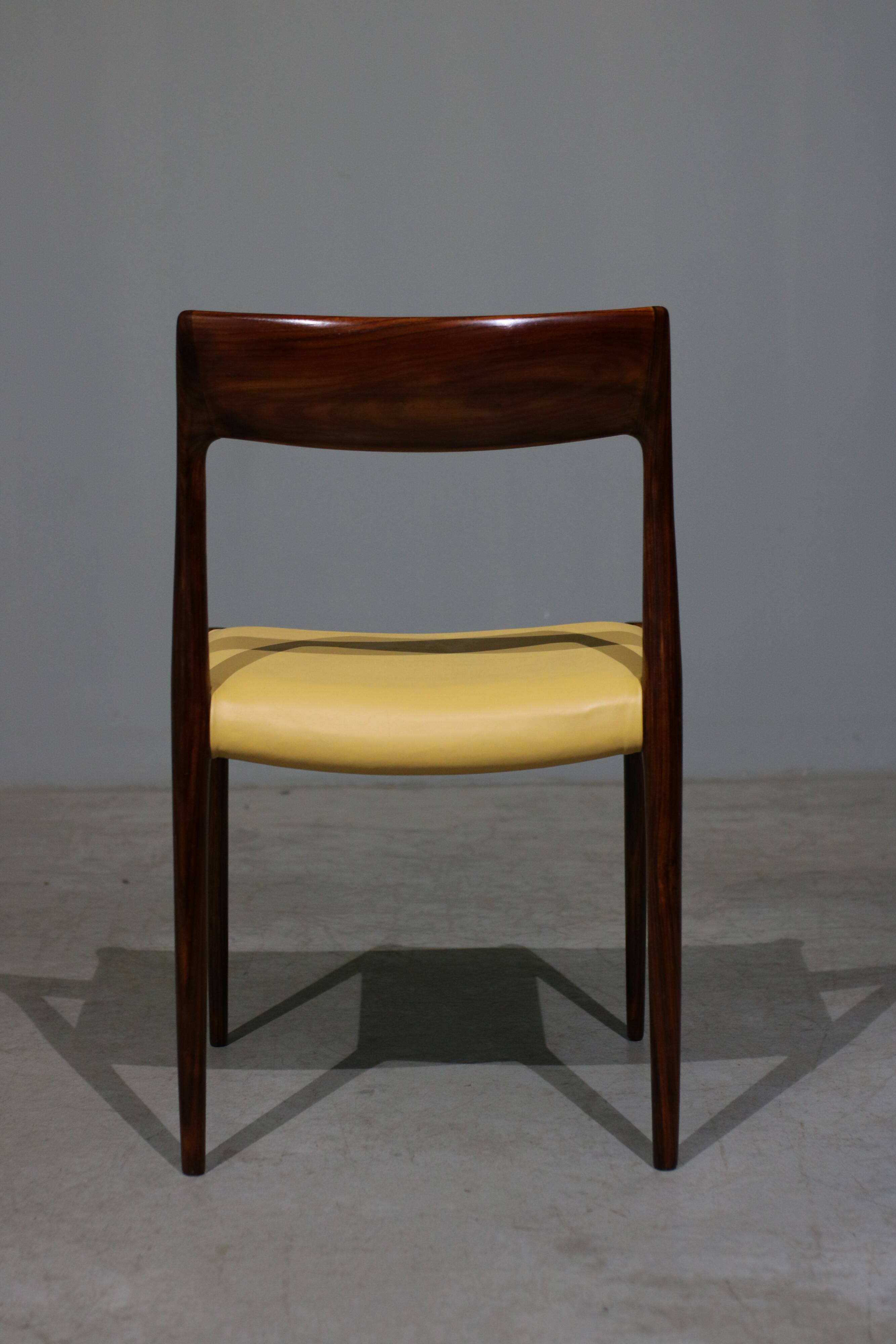 Rosewood Model 77 Dining Chairs by Niels O. Moller, 1960, Set of 6